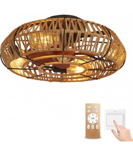 Vintage Ceiling Fan with Light and Remote Control