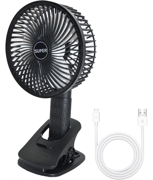 Clip Fan, 4 in 1 USB Rechargeable Battery Small Fan