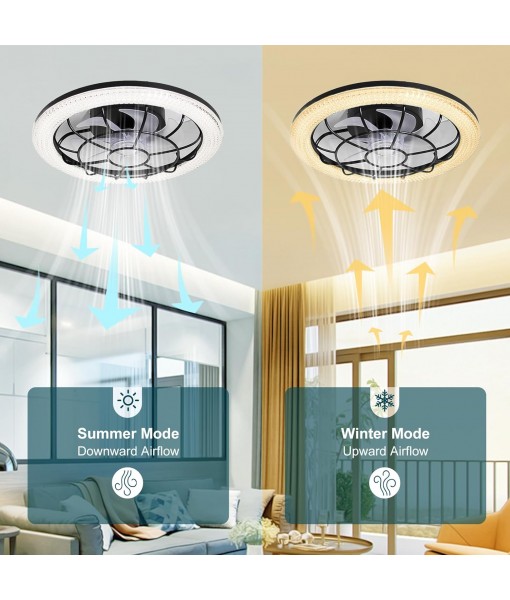 50W Ceiling Fan with Light Silent Dimmable 3 Colors