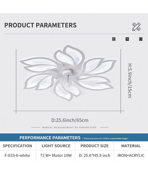 Ceiling fan with dimmable LED light Modern ceiling lamp