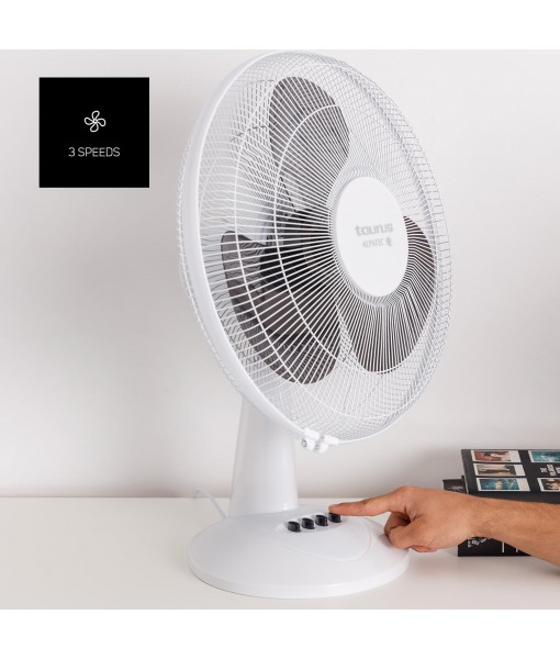 16 Portable Table Fan, Oscillation System, 3 Blades