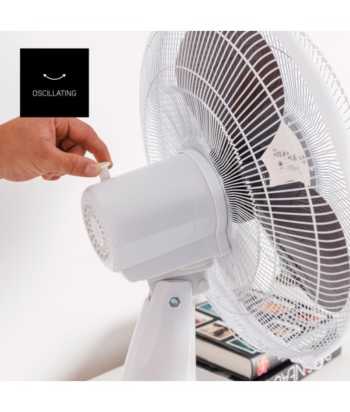 16 Portable Table Fan, Oscillation System, 3 Blades