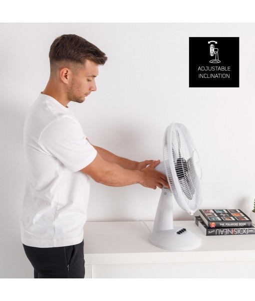 16 Portable Table Fan, Oscillation System, 3 Blades