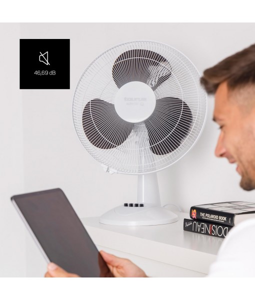 16 Portable Table Fan, Oscillation System, 3 Blades