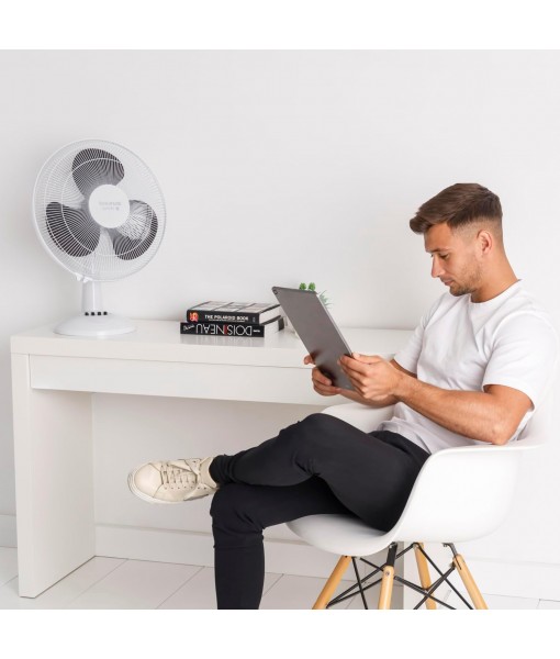 16 Portable Table Fan, Oscillation System, 3 Blades