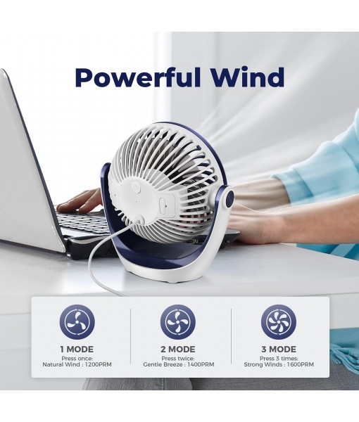 USB Table Fan, Mini Portable Silent Fan