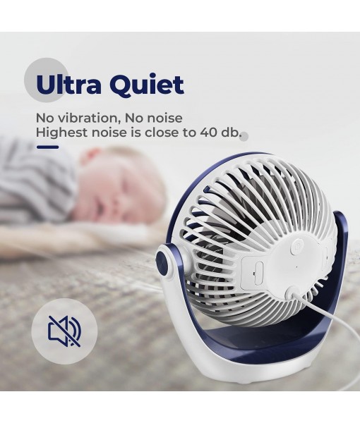 USB Table Fan, Mini Portable Silent Fan