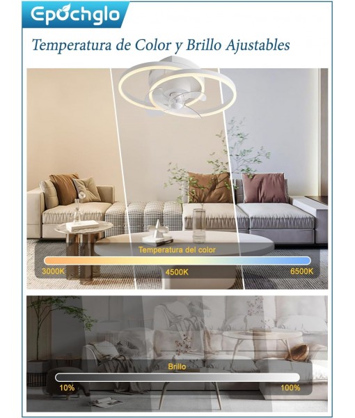 Ceiling Fan with Light 32W, Ceiling Fans 3000K-6500K