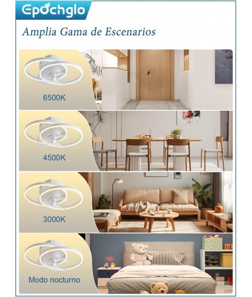 Ceiling Fan with Light 32W, Ceiling Fans 3000K-6500K