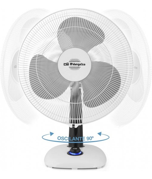 Ventilador de sobremesa, oscilante,3 velocidades,diámetro hélice 30 cm