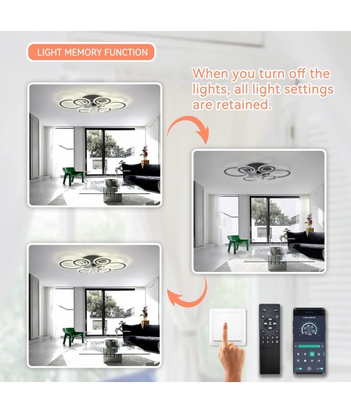 Ceiling Fan with Light and Remote Control, Crystal Ring Lamp
