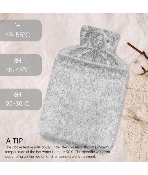 2L PVC Hot Water Bottle, Pain Relief, Soft Lining