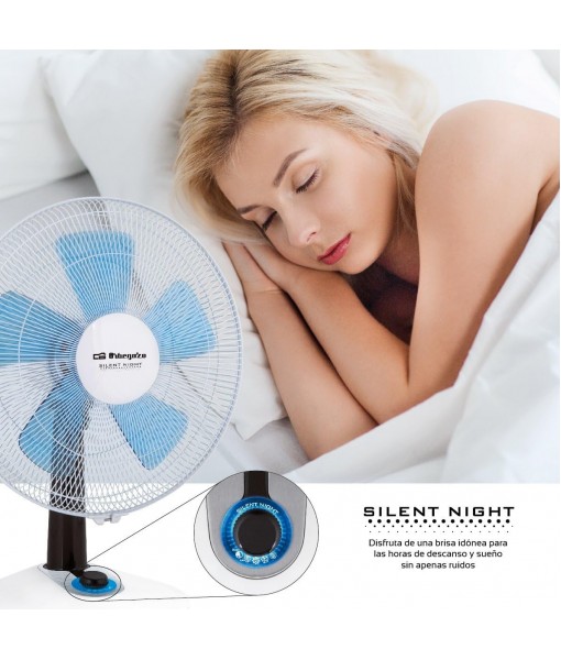 Silent Night desktop fan, 4 speeds, turbo function