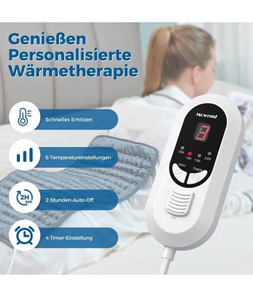 Electric Blanket, with 6 Heat Settings and Automatic Shut-Off