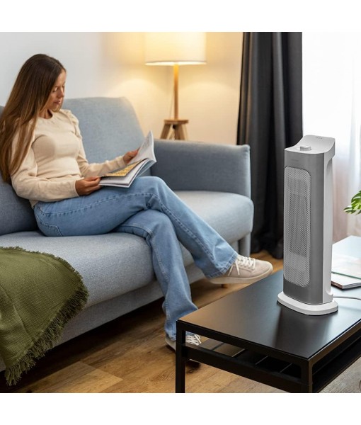 Ceramic Bathroom Heater, 2000 W, Adjustable Thermostat, DC Motor