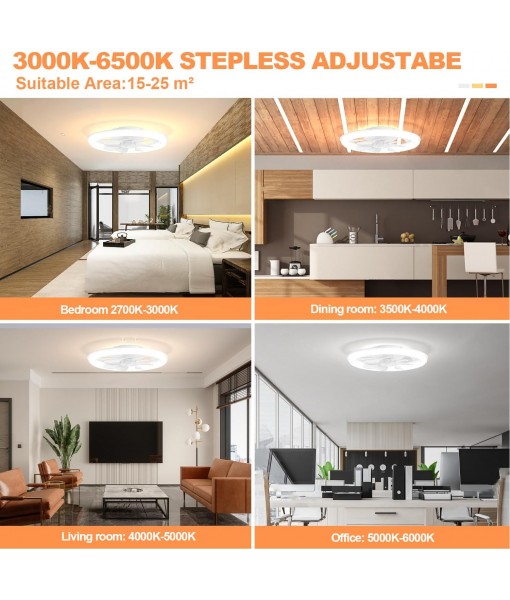 Ceiling Fan with Light, 88W LED Silent Ceiling Fan