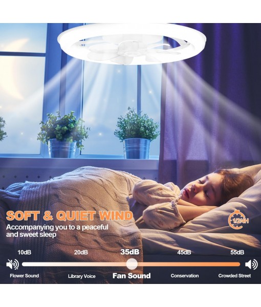 Ceiling Fan with Light, 88W LED Silent Ceiling Fan