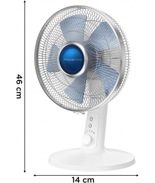 4-speed, 30cm table fan, quiet night position