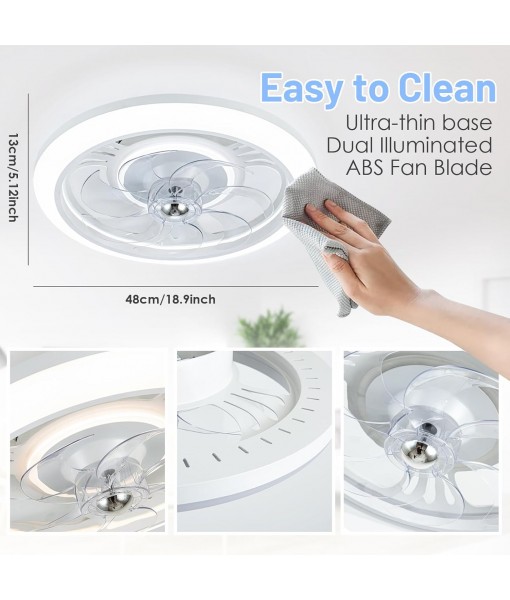 LED Ceiling Fan 48CM Modern Smart Ceiling Fan Light