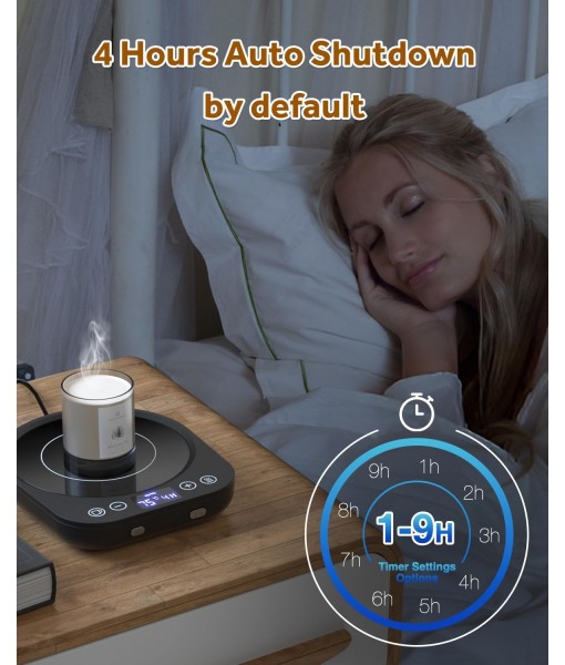 Cup Warmer with 9 Temperature Settings, 36W Coffee Warmer