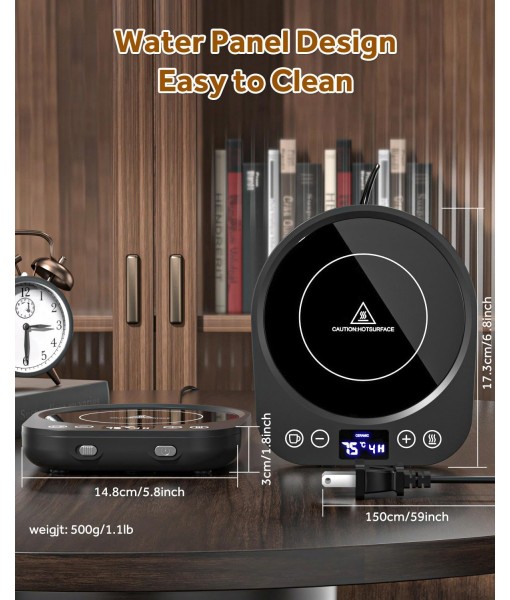 Cup Warmer with 9 Temperature Settings, 36W Coffee Warmer