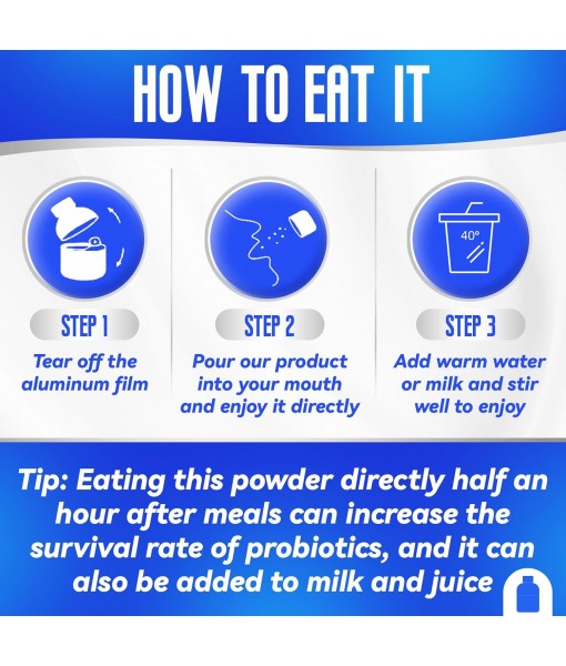 (30bottles) Zooone Probiotics 40 Billion CFU, Little Blue Bottle Probiotics for Women Men Digestive Health