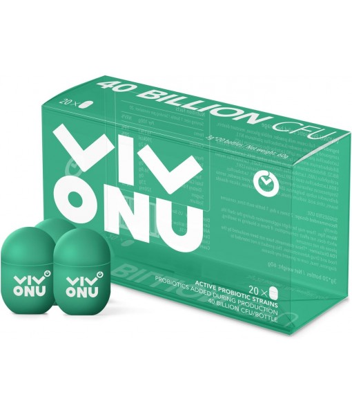 20 Bottles*0.7oz Probiotics 40 Billion CFU, Little Green Bottle Probiotics, Probiotics for Digestive Health (20 Count/1 Box)