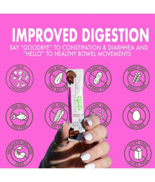 'Opu Probiotics Mocha Instant-Dissolve - One Month Supply - 5 Billion CFU's - Men, Women & Children w/Prebiotics Digestive Immune Weight Support Sugar Free, Gluten Free, Non GMO Opu