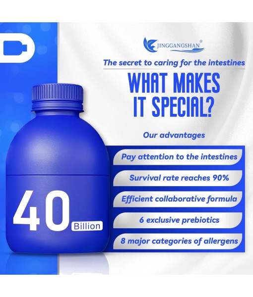 30bottles*0.7oz Probiotics - Little Blue Bottle Probiotics, 40 Billion CFU Probiotics for Women Men for Digestive Health