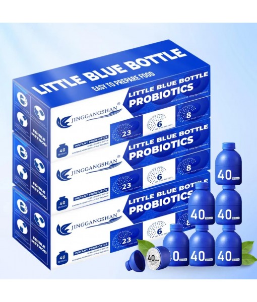 30 Bottles 40 Billion Probiotics CFU, Little Blue Bottle Probiotics for Digestive Health, Organic Prebiotics Supports Gut Health for Women & Men (20)