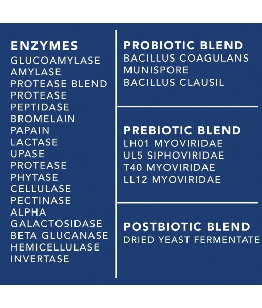 4-in-1 Prebiotic Probiotic & Postbiotic for Women & Men, Complete Gut & Digestive Support Supplement, Pre Post Probiotics & Digestive Enzymes 60 Capsules