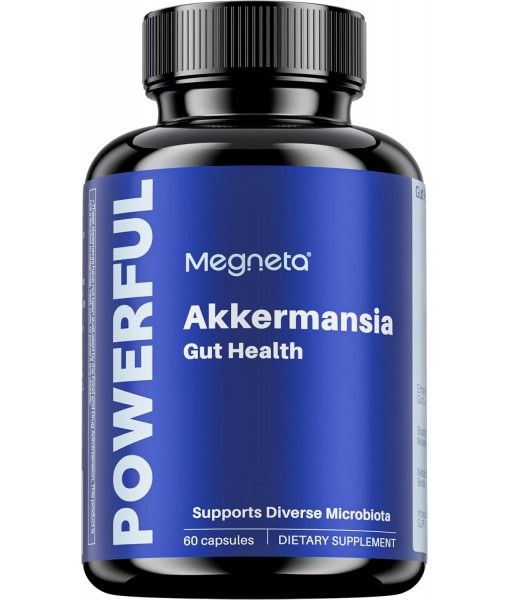 Akkermansia Probiotic Capsules, Increases GLP-1 Production, 300M AFU for Gut Health- Vegan, 60 Capsules
