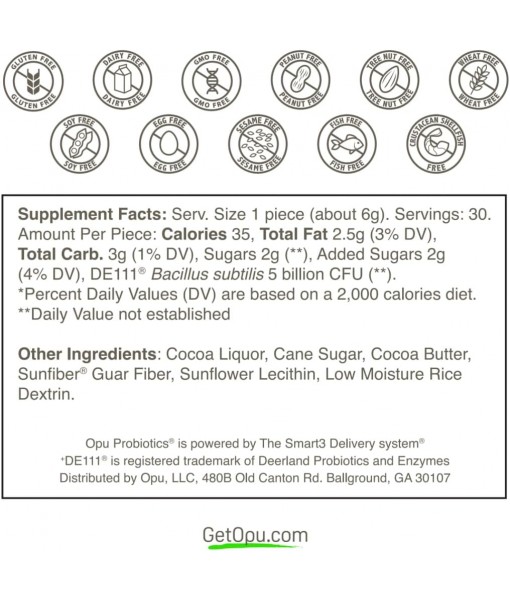 'Opu Probiotics New Pre + Pro Chocolate Supplements! 30 Day Supply