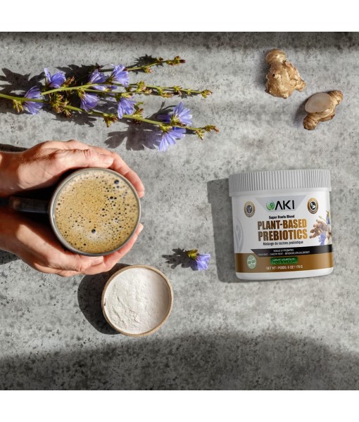 AKI Plant-Based Prebiotic Blend (6 oz / 170 g) Ideal Source of FOS & INULIN | Nourish Intestinal flora & Immunity | Ideal for Protein Shakes, Juice, Smoothies | Keto Friendly, Vegan, Gluten & GMO Free