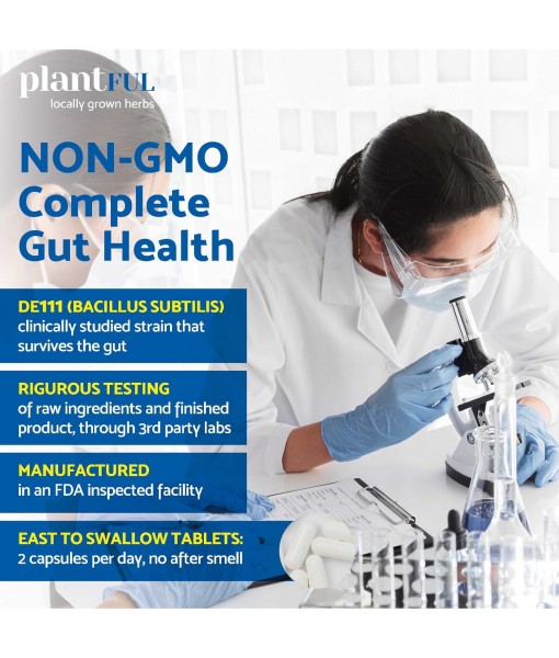 4-in-1 Pre Post Probiotics & Digestive Enzymes - Complete Gut Health & Digestive Support for Women & Men - Prebiotic Probiotic & Postbiotic Gas & Bloating Relief – 60 Non GMO Capsules