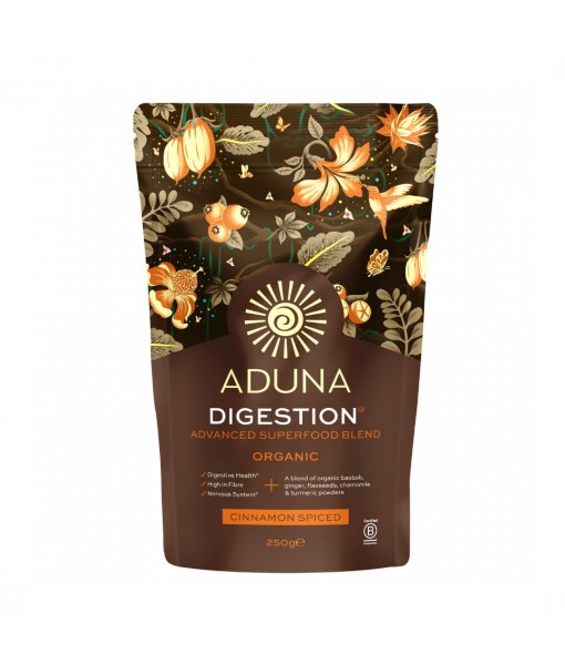 Aduna Advanced Superfood Digestion Blend | 100% Organic Powder for Smoothies/Juices & Yoghurt | 250g Resealable and Recyclable Pack