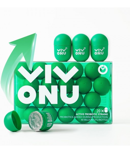 20 Bottles*0.7oz Probiotics 40 Billion CFU, Little Green Bottle Probiotics, Probiotics for Digestive Health (20 Count/1 Box)