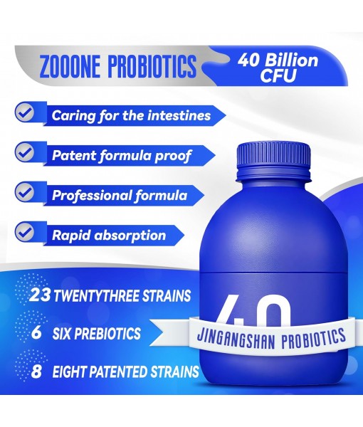 30bottles*0.7oz Probiotics - Little Blue Bottle Probiotics, 40 Billion CFU Probiotics for Women Men for Digestive Health
