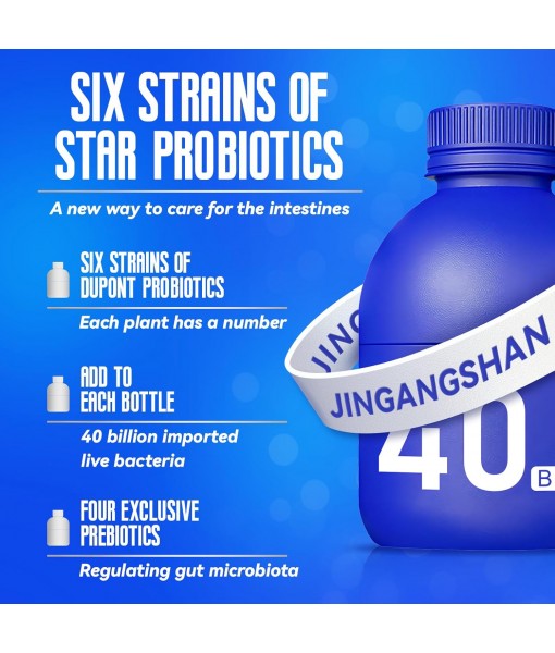 30bottles*0.7oz Probiotics - Little Blue Bottle Probiotics, 40 Billion CFU Probiotics for Women Men for Digestive Health